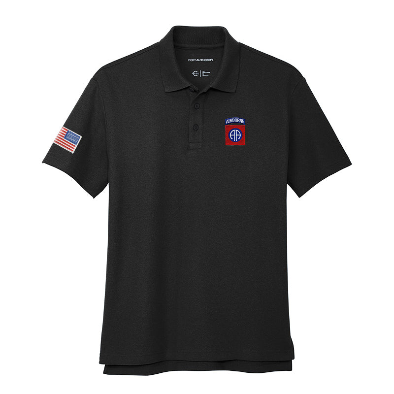 82nd Airborne Cotton Blend Polo Shirt